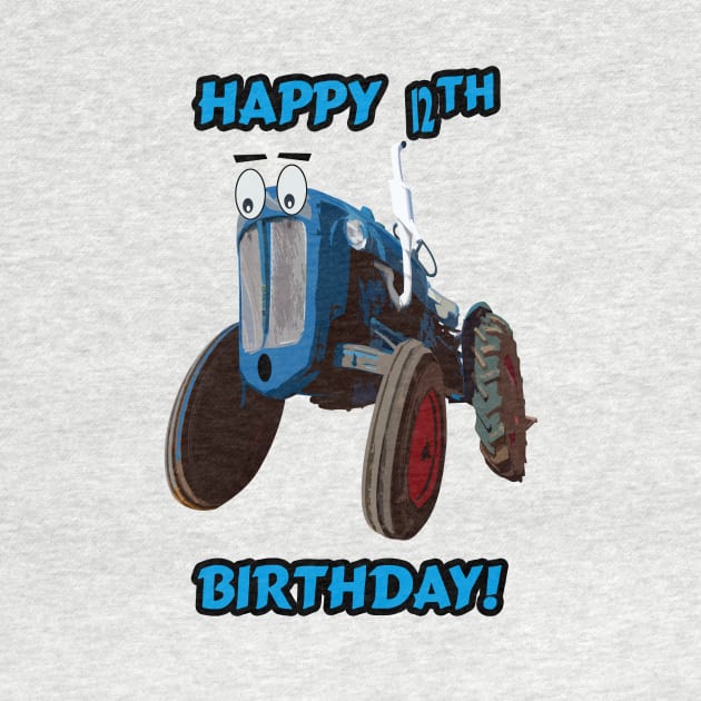 Happy 12th birthday tractor design by seadogprints